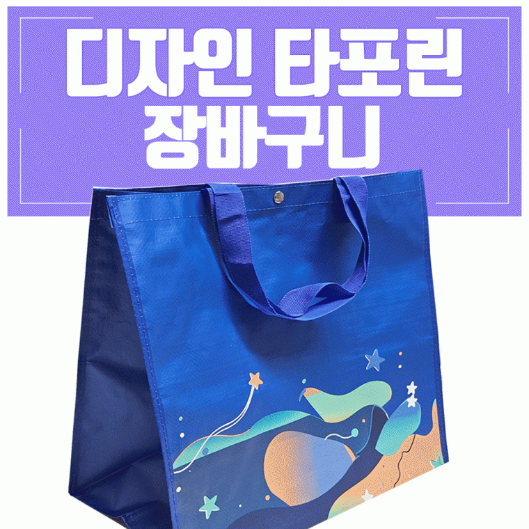 장바구니[타포린 마트장바구니]장바구니/시장바구니/마트장바구니/타포린/쇼핑백/폴딩백/에코백[신광]