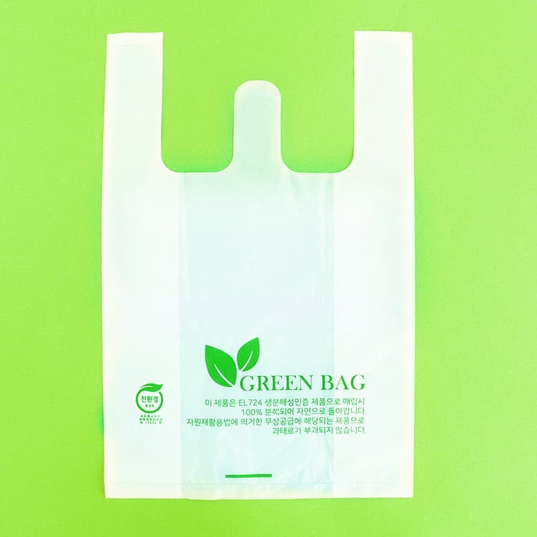 블레스팩 친환경 생분해 비닐봉투 중 100매 27x40+6